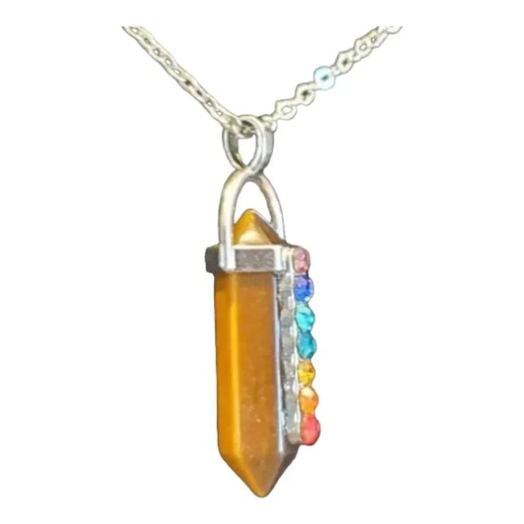 Cats Eye Chakra Bulllet Necklace - Picture 7 of 8